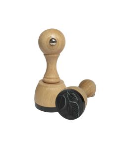 COLOP Stempel do ceramiki z indywidualnym wzorem, drewniany, okrągły, średnica - 3 cm