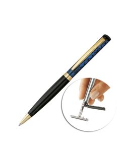 Długopis z pieczątką Heri color exclusive 6723 marmur blue + etui