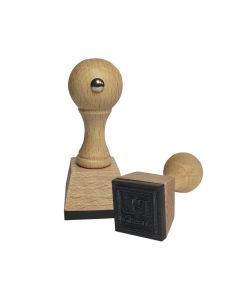 COLOP Stempel do ceramiki z indywidualnym wzorem, drewniany, kwadratowy - 2,5x2,5 cm