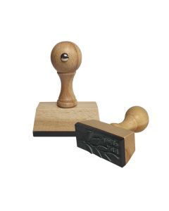 COLOP Stempel do ceramiki z indywidualnym wzorem, drewniany, prostokątny - 5x2 cm